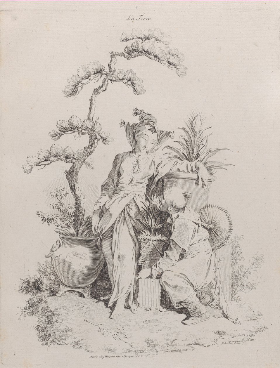 Jorden, fra De fire elementene, 1738-49. av Pierre Alexandre Aveline