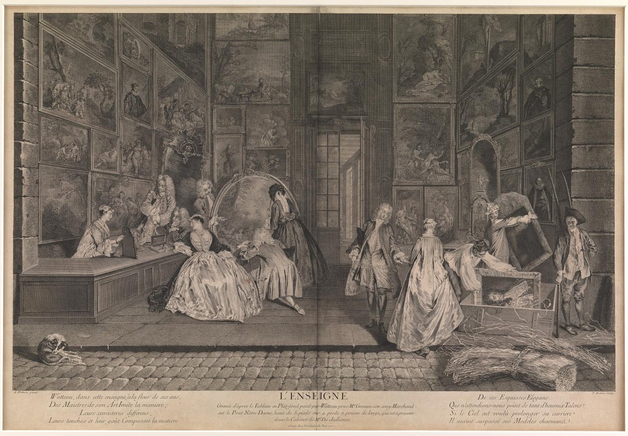 Fenriken til Gersaint av Pierre Alexandre Aveline