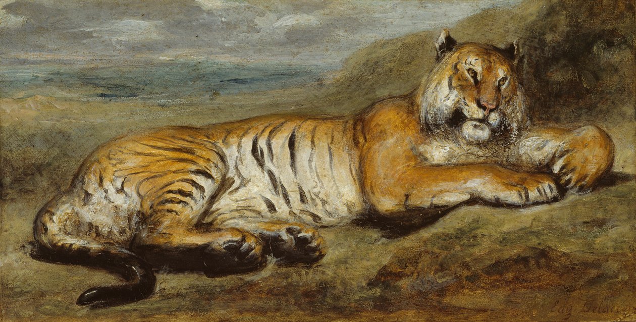 Tiger hviler av Pierre Andrieu