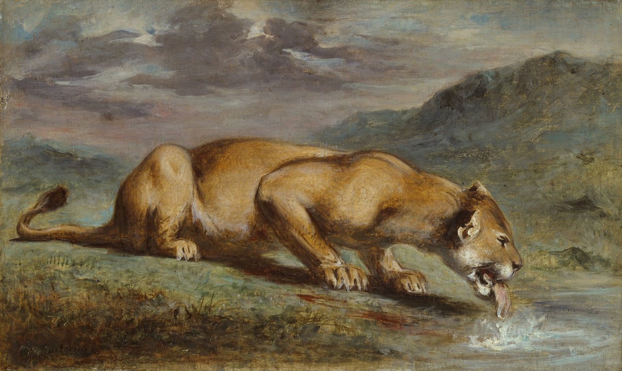 Såret løvinne, 1840?50 av Pierre Andrieu