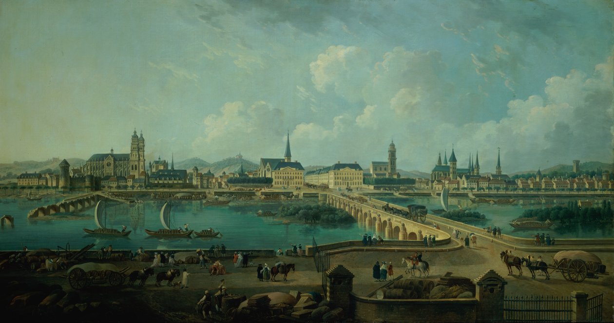 Panoramautsikt over Tours, 1787 av Pierre Antoine Demachy