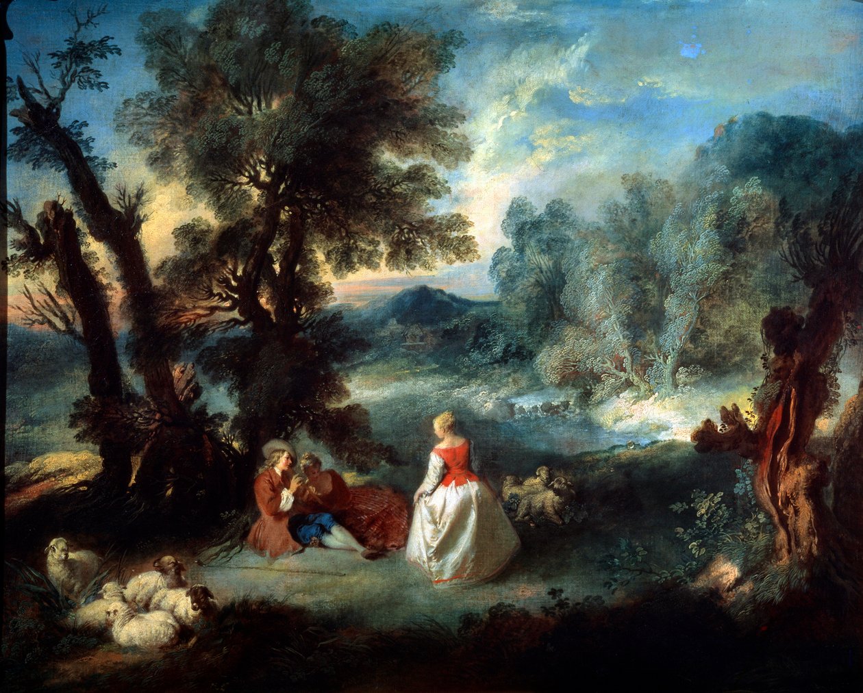 Pastoral scene, 1730-årene. av Pierre Antoine Quillard