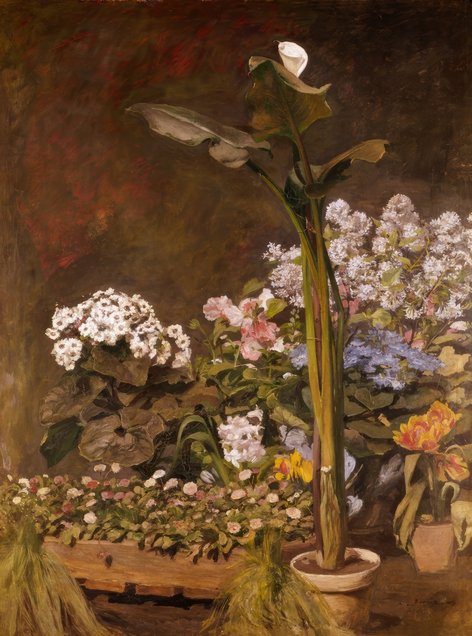 Arum og drivhusplanter av Pierre Auguste Renoir