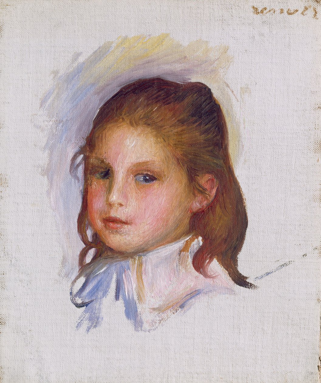 Barn med brunt hår, 18871888. av Pierre Auguste Renoir