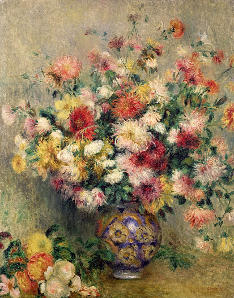 Dahliaer av Pierre Auguste Renoir