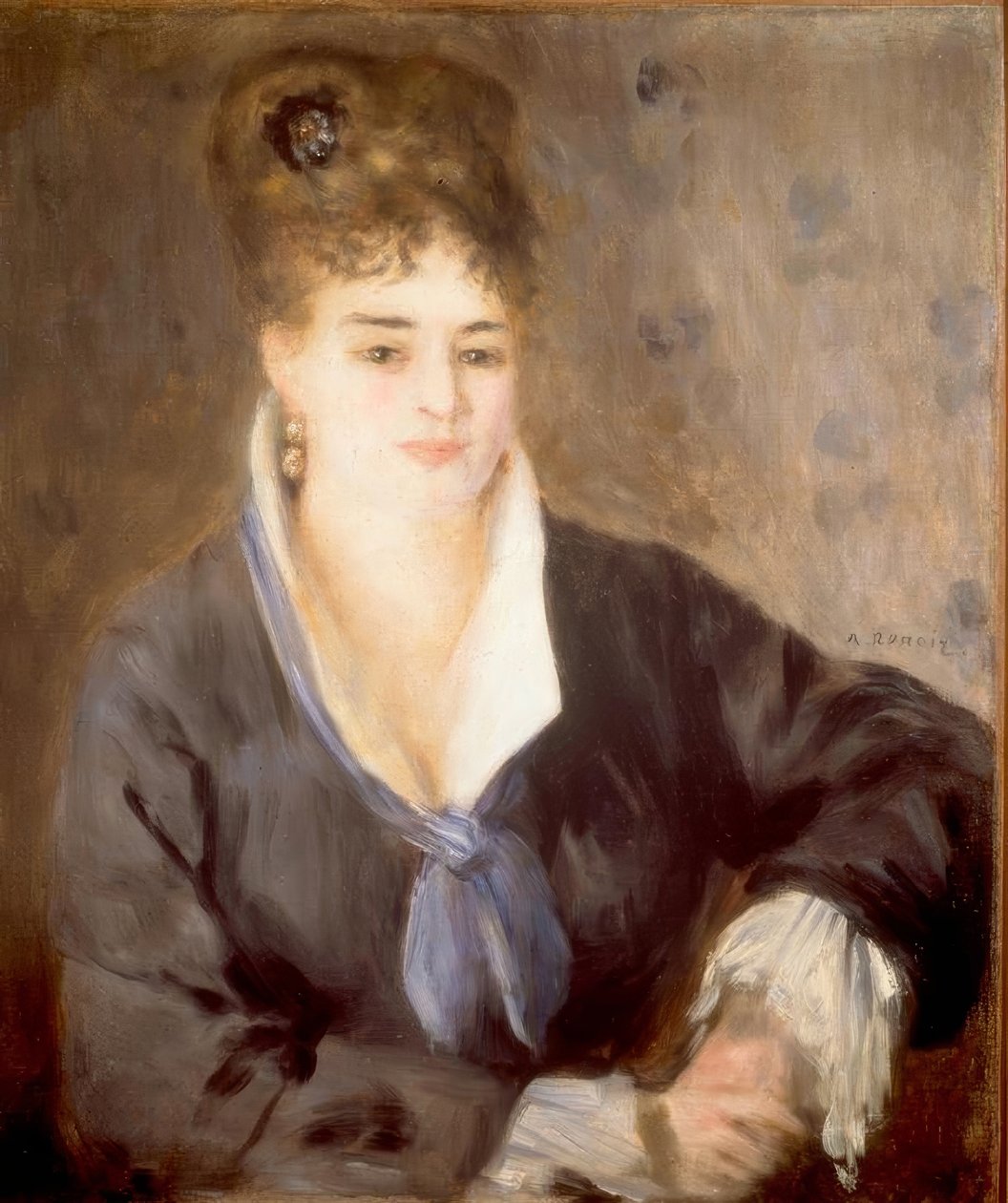 Dame i svart av Pierre Auguste Renoir
