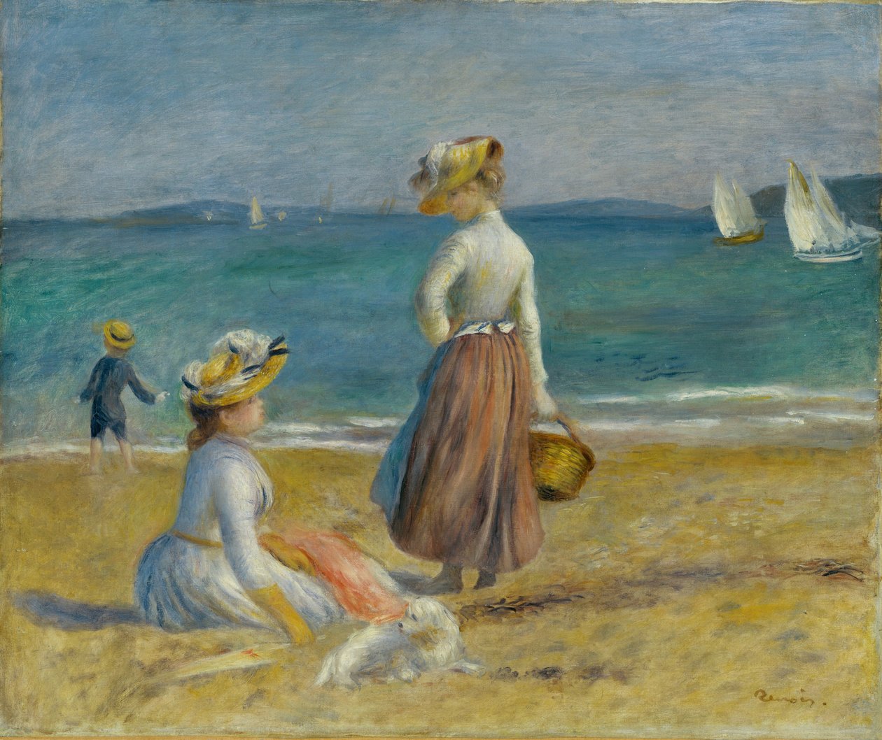 Figurer på stranden, 1890 av Pierre Auguste Renoir