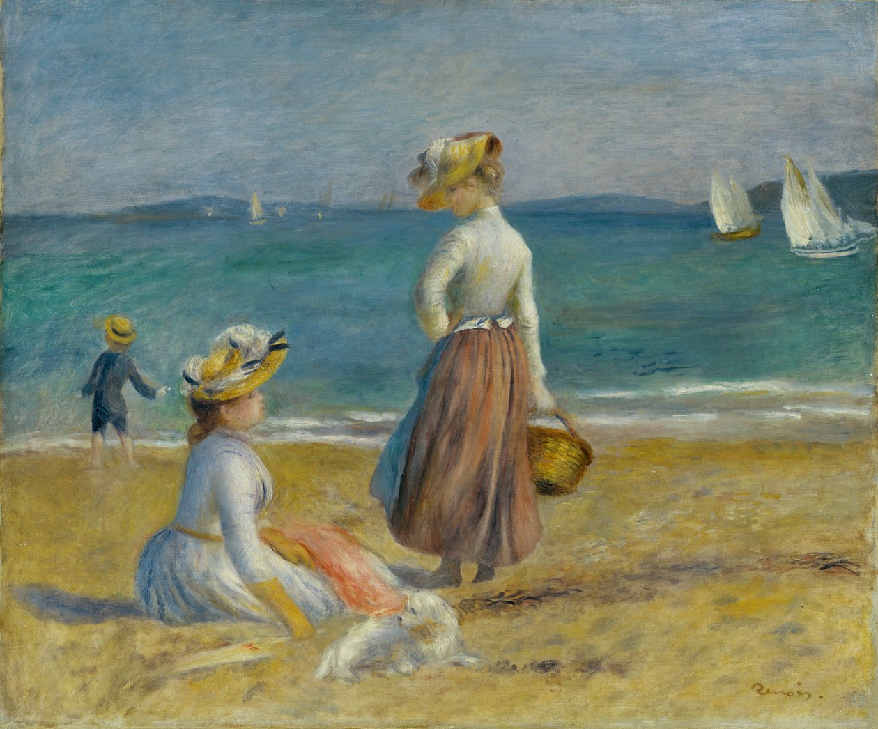 Figurer på stranden, 1890. av Pierre Auguste Renoir
