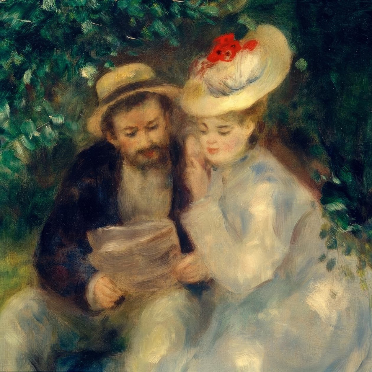 Secrets (La Tonnelle) av Pierre Auguste Renoir