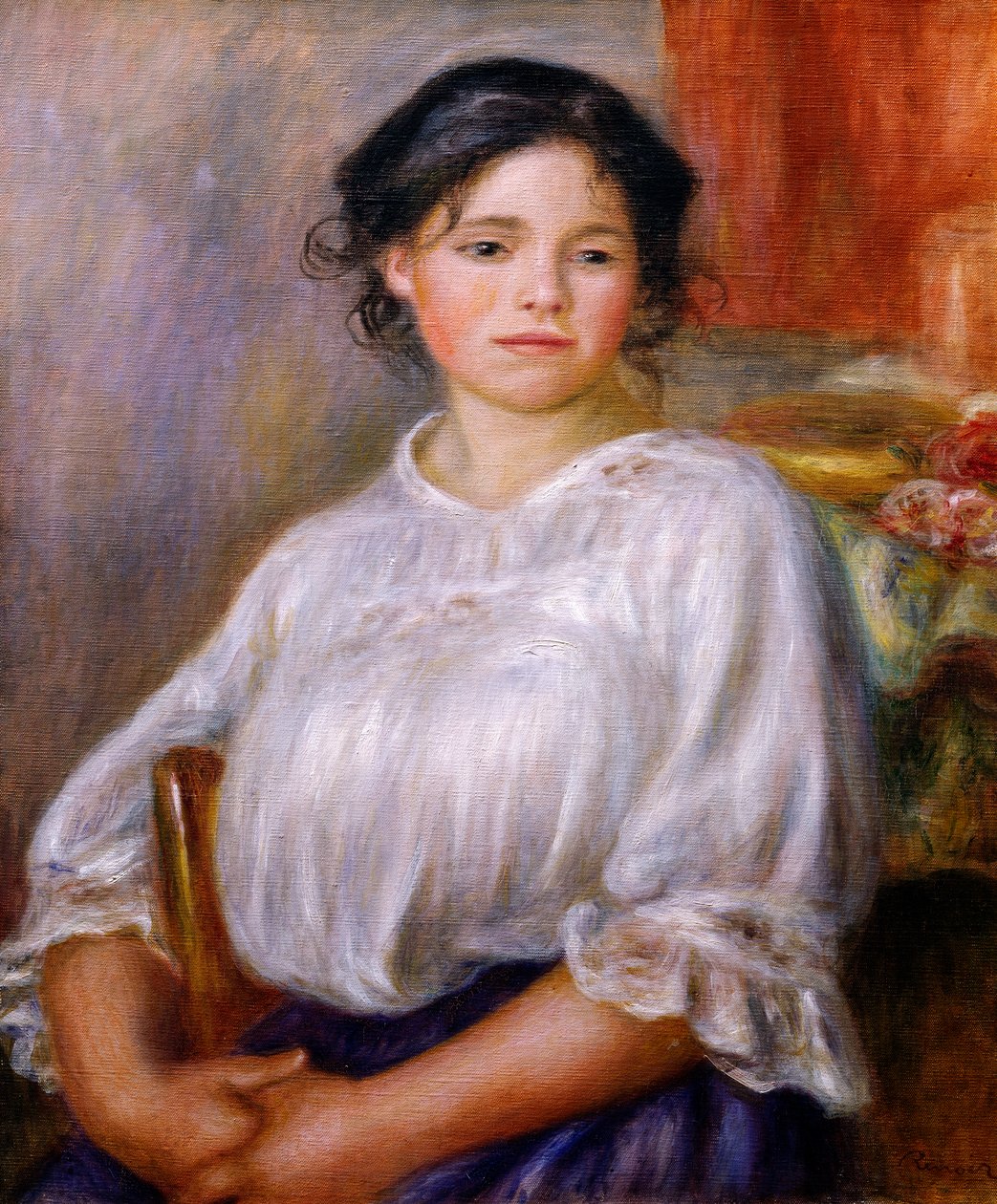 Girl Sitting, av Pierre-Auguste Renoir av Pierre Auguste Renoir
