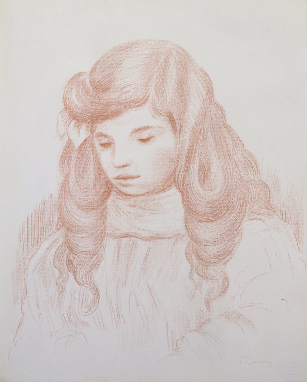 Head of a Child, 1913 (sanguinsk) av Pierre Auguste Renoir