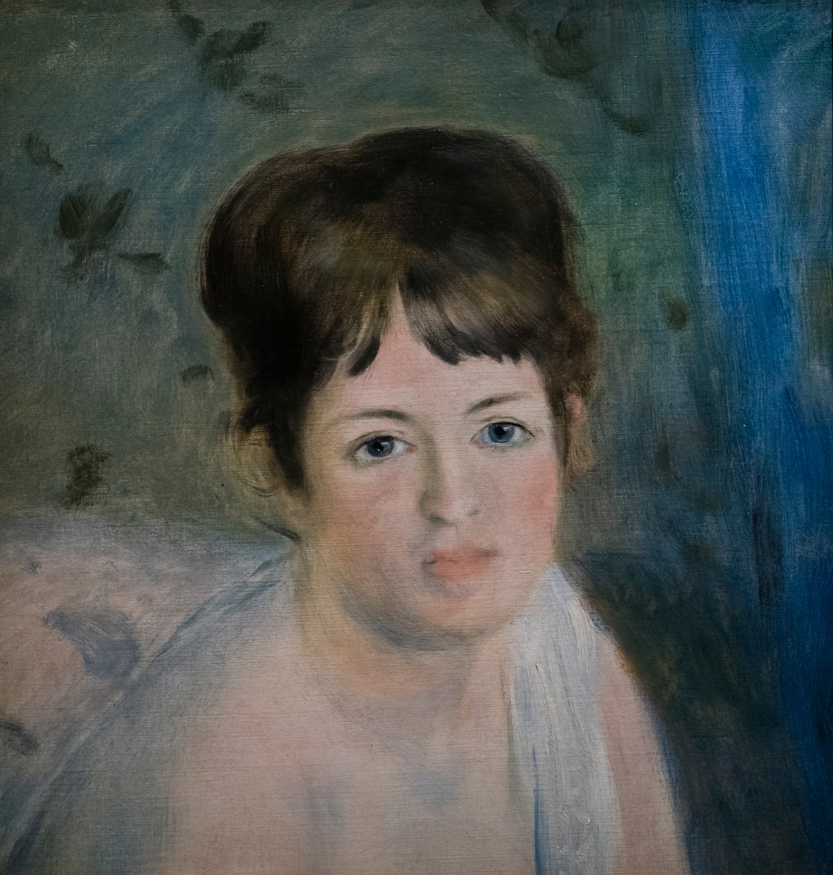 Hodet til en kvinne av Pierre Auguste Renoir
