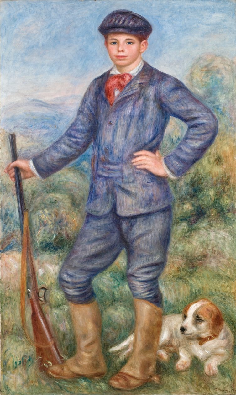 Jean as a Huntsman, 1910 av Pierre Auguste Renoir