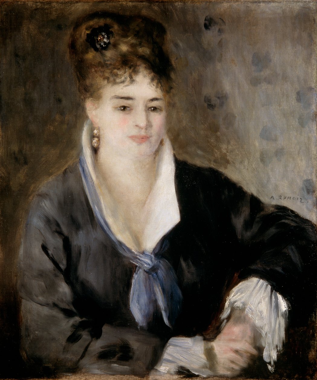 Dame i svart, 1876. av Pierre Auguste Renoir