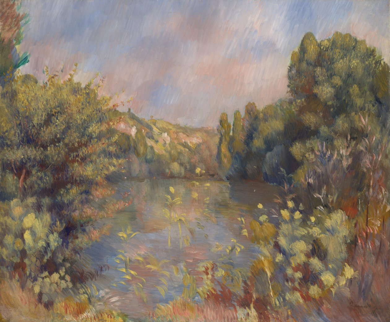Lakeside Landscape, ca. 1889 av Pierre Auguste Renoir
