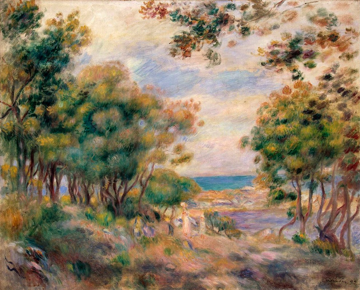 Landskap ved Beaulieu, 1899. av Pierre Auguste Renoir
