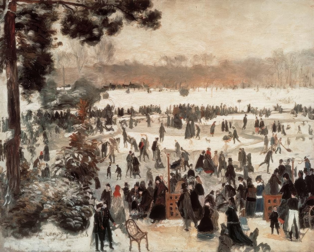 Skating i Longchamps av Pierre Auguste Renoir
