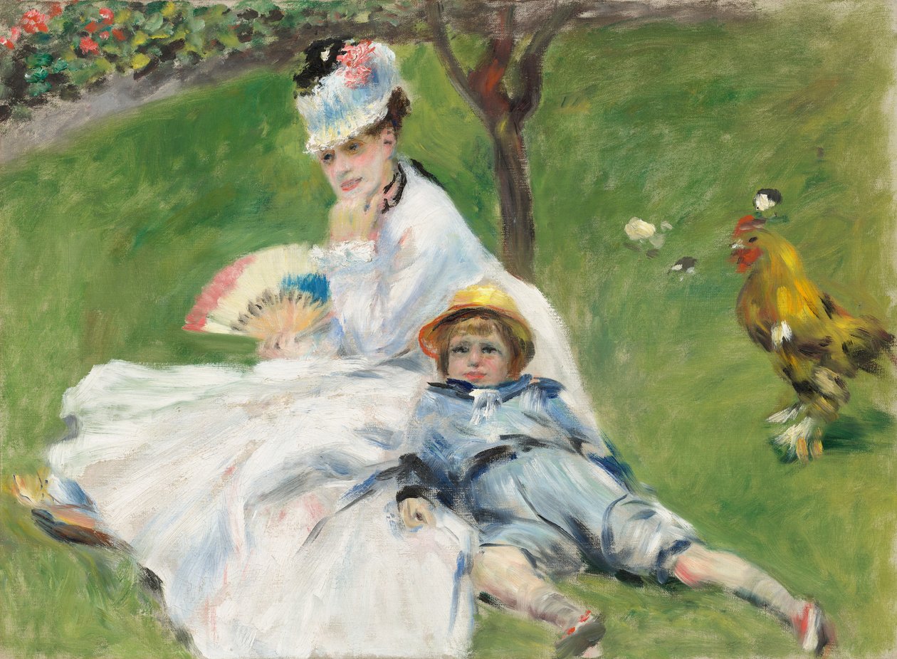 Madame Monet og hennes sønn, 1874. av Pierre Auguste Renoir