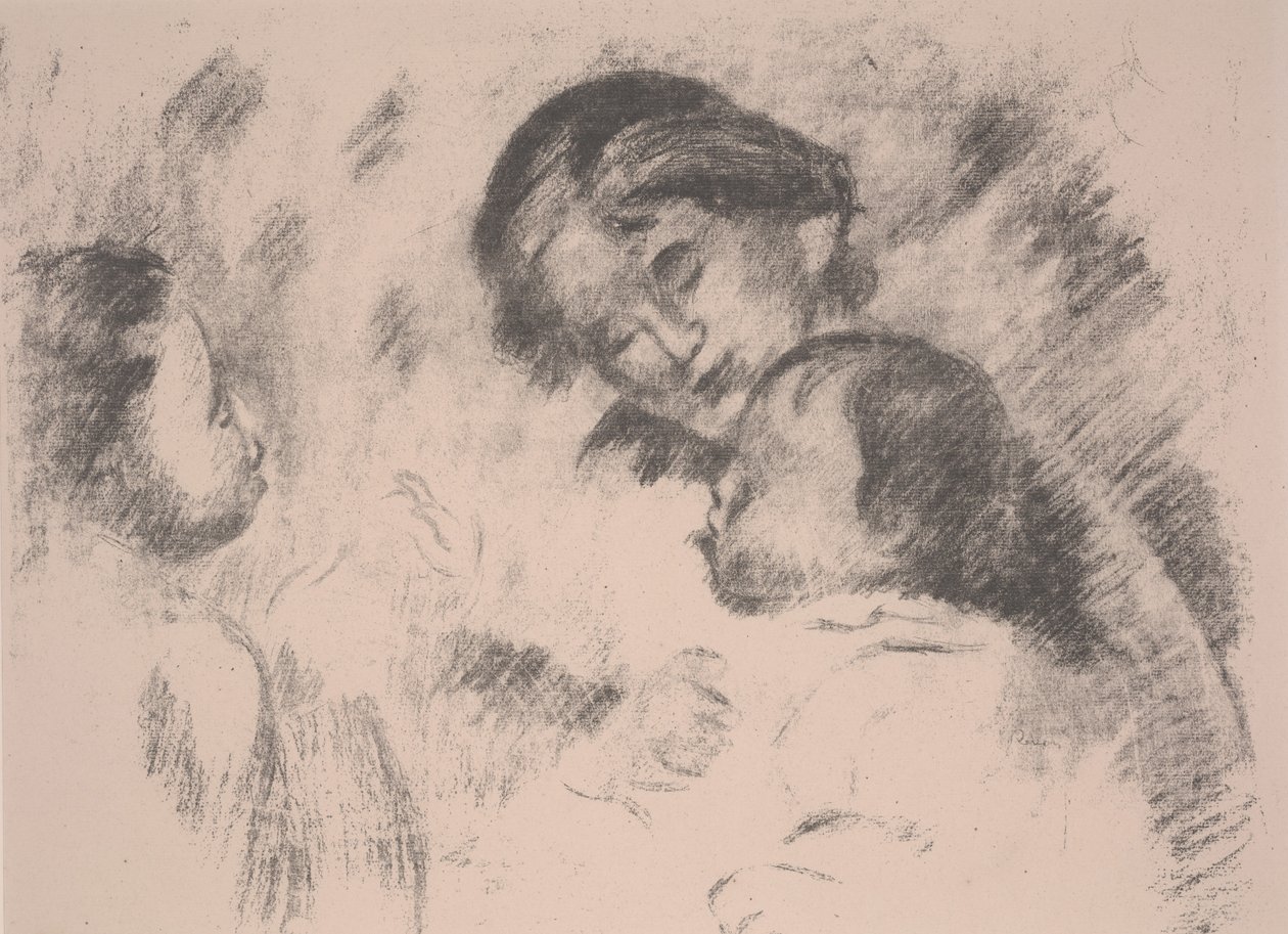 Barsel: Gabrielle, Jean og en jente av Pierre Auguste Renoir