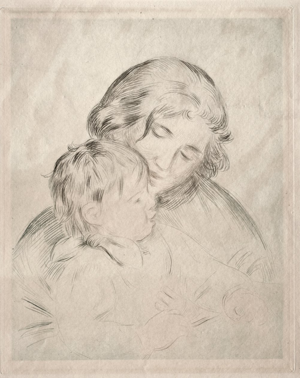 Mor og barn av Pierre Auguste Renoir