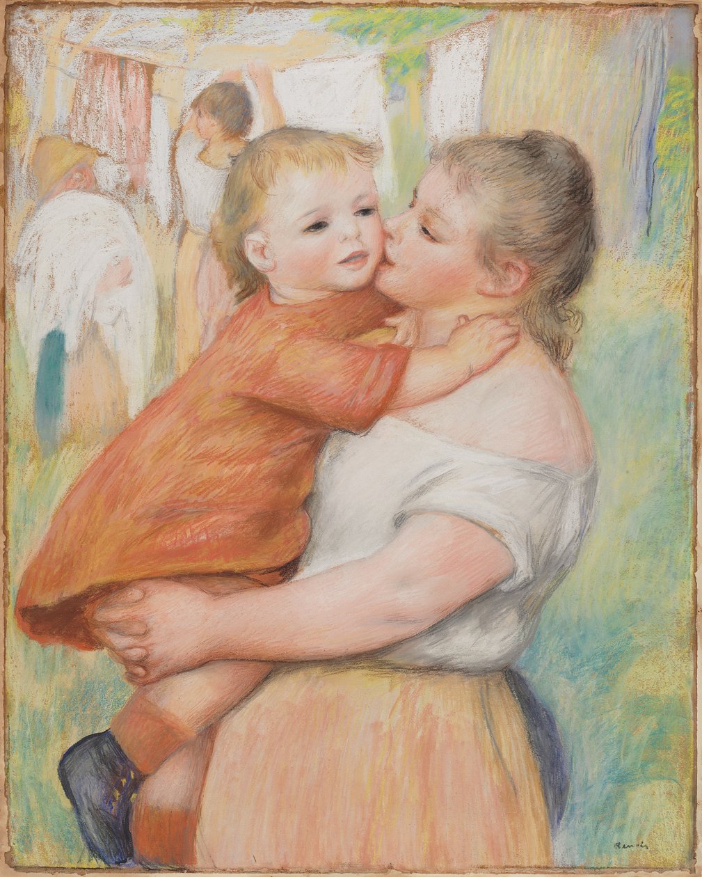 Mor og barn, 1886. av Pierre Auguste Renoir