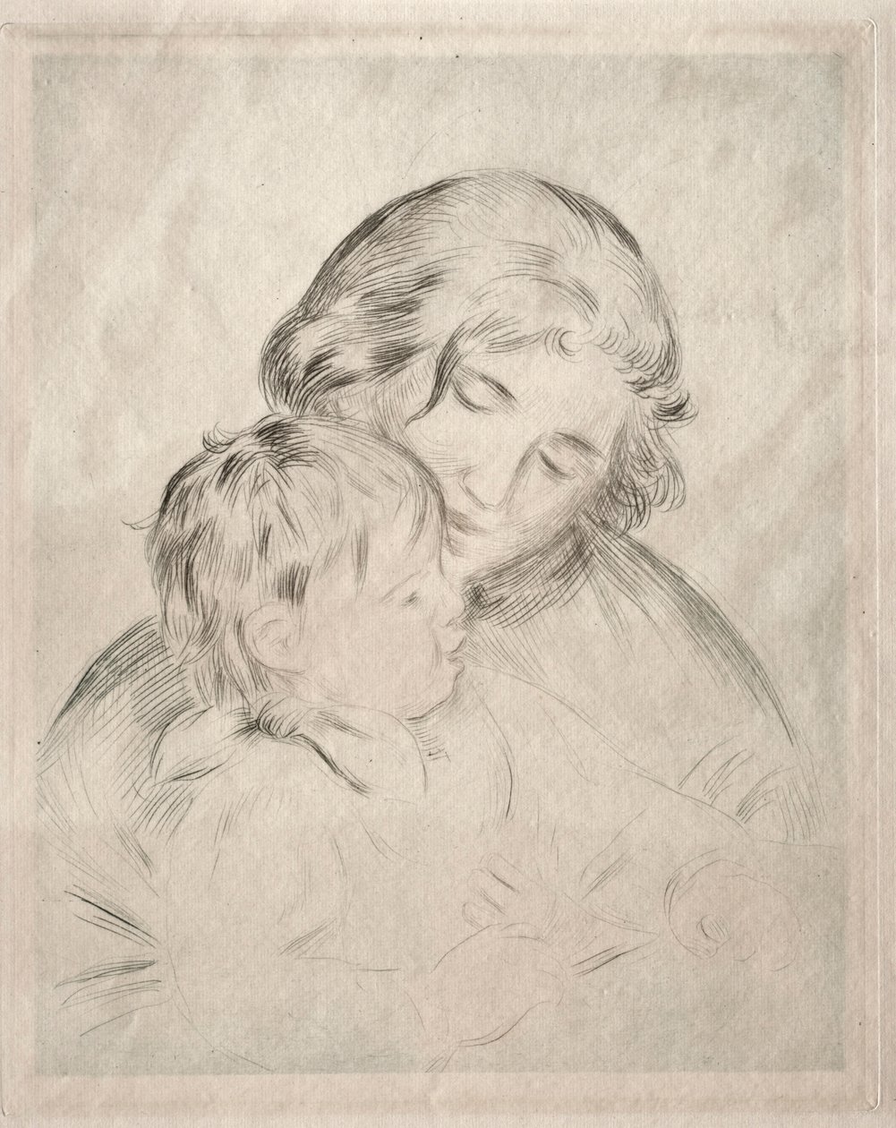 Mor og barn, 1896. av Pierre Auguste Renoir
