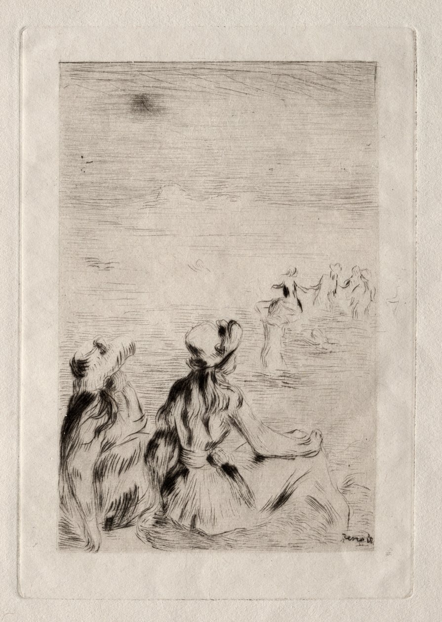 På stranden ved Berneval av Pierre Auguste Renoir