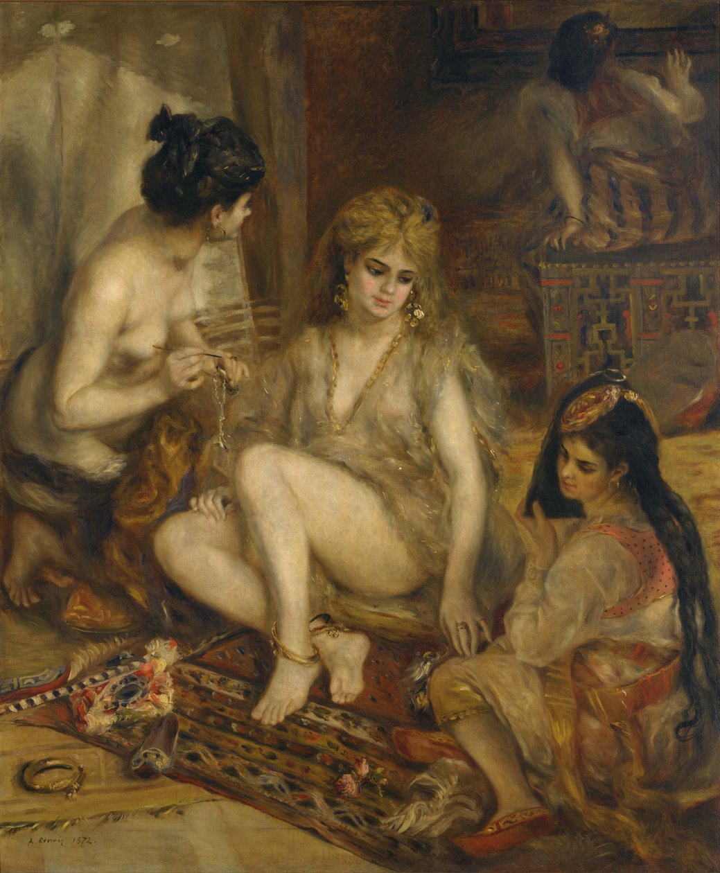 Parisiennes i algerisk kostymeharem, 1872 av Pierre Auguste Renoir