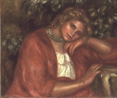 Tenksom ung kvinne av Pierre Auguste Renoir