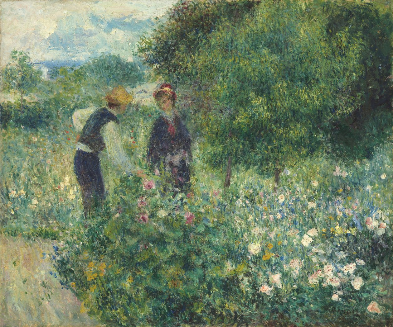Plukke blomster av Pierre Auguste Renoir