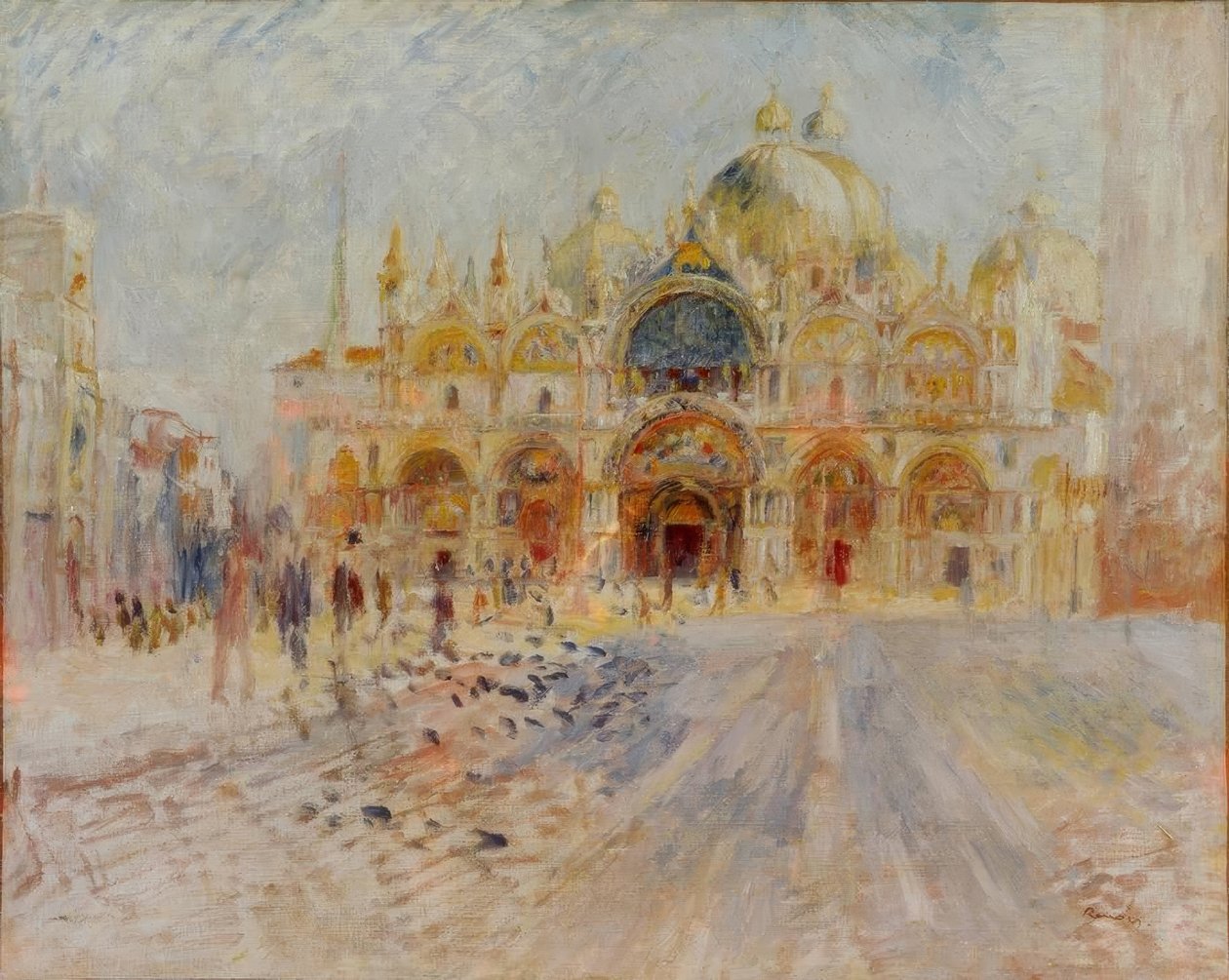 Place San Marco, Venezia av Pierre Auguste Renoir