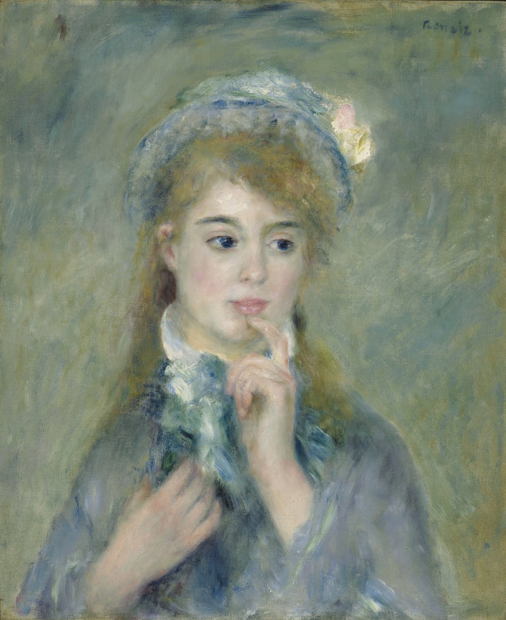 Portrett av en ung kvinne av Pierre Auguste Renoir