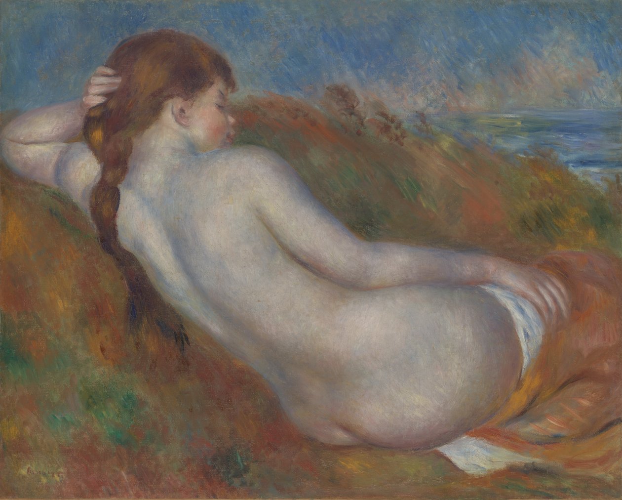 Liggende naken, 1883. av Pierre Auguste Renoir
