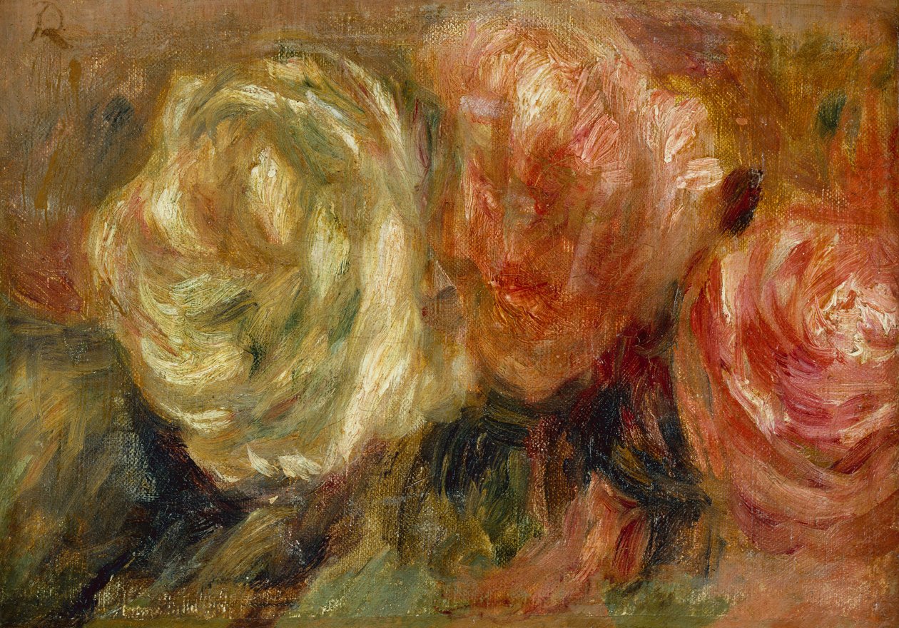 Roser (olje på lerret) av Pierre Auguste Renoir