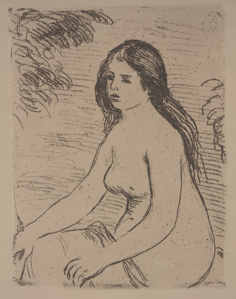 Seated Female Nude av Pierre Auguste Renoir