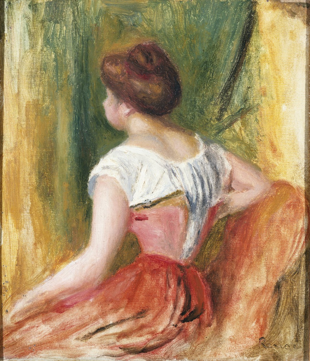 Sittende ung kvinne av Pierre Auguste Renoir