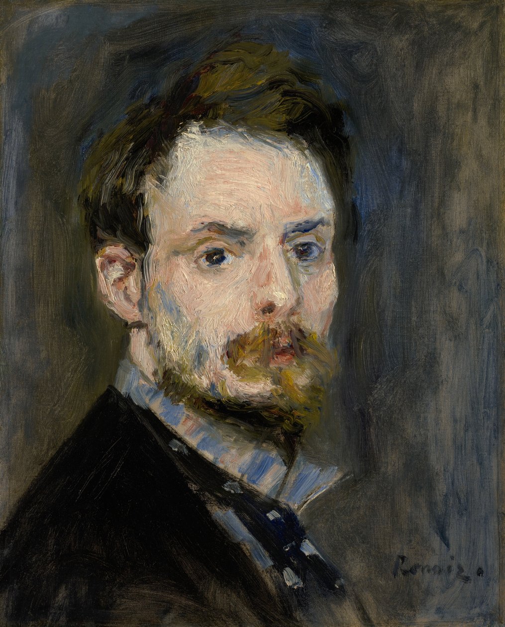 Selvportrett, ca. 1875 av Pierre Auguste Renoir