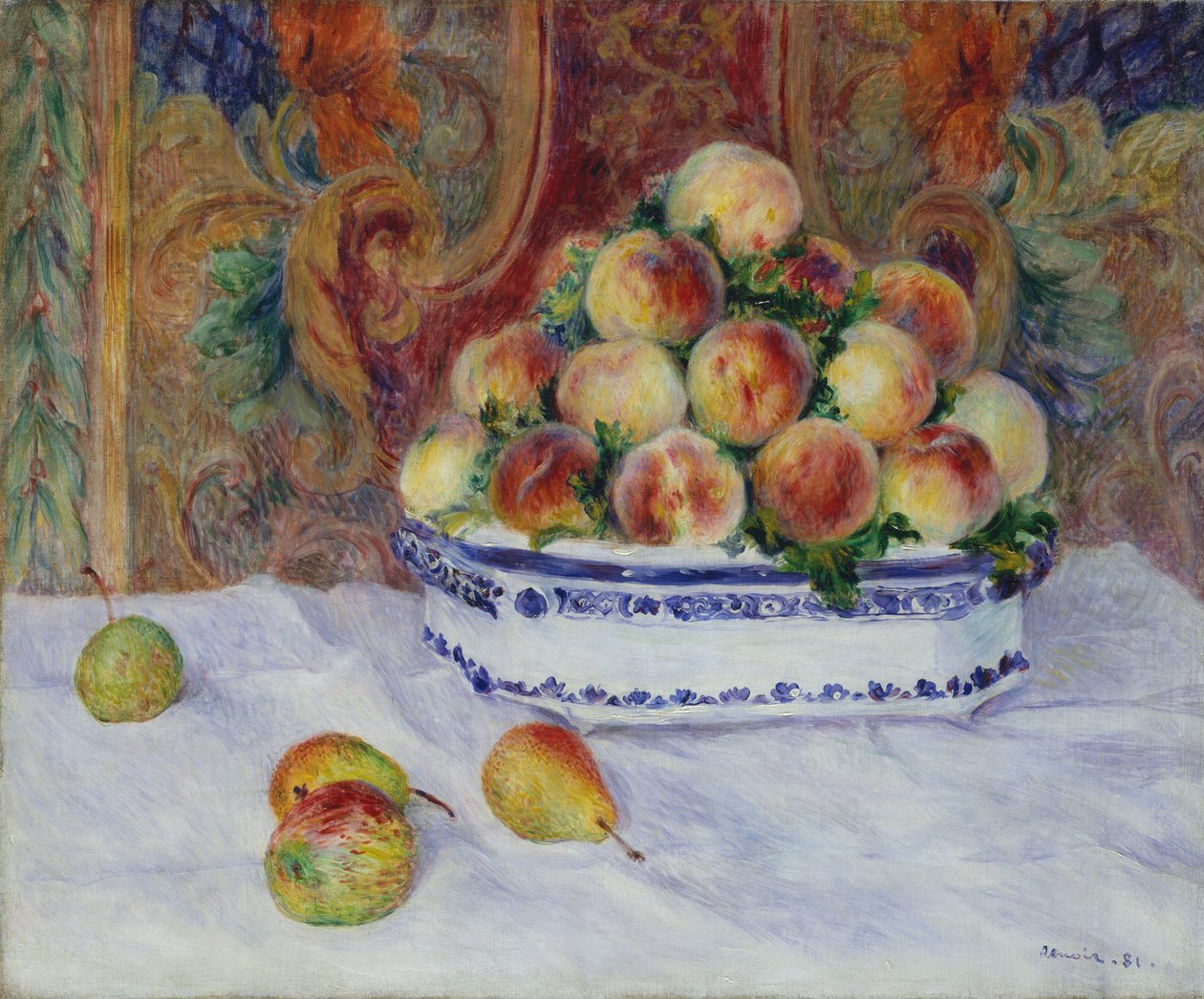 Stilleben med fersken, 1881. av Pierre Auguste Renoir