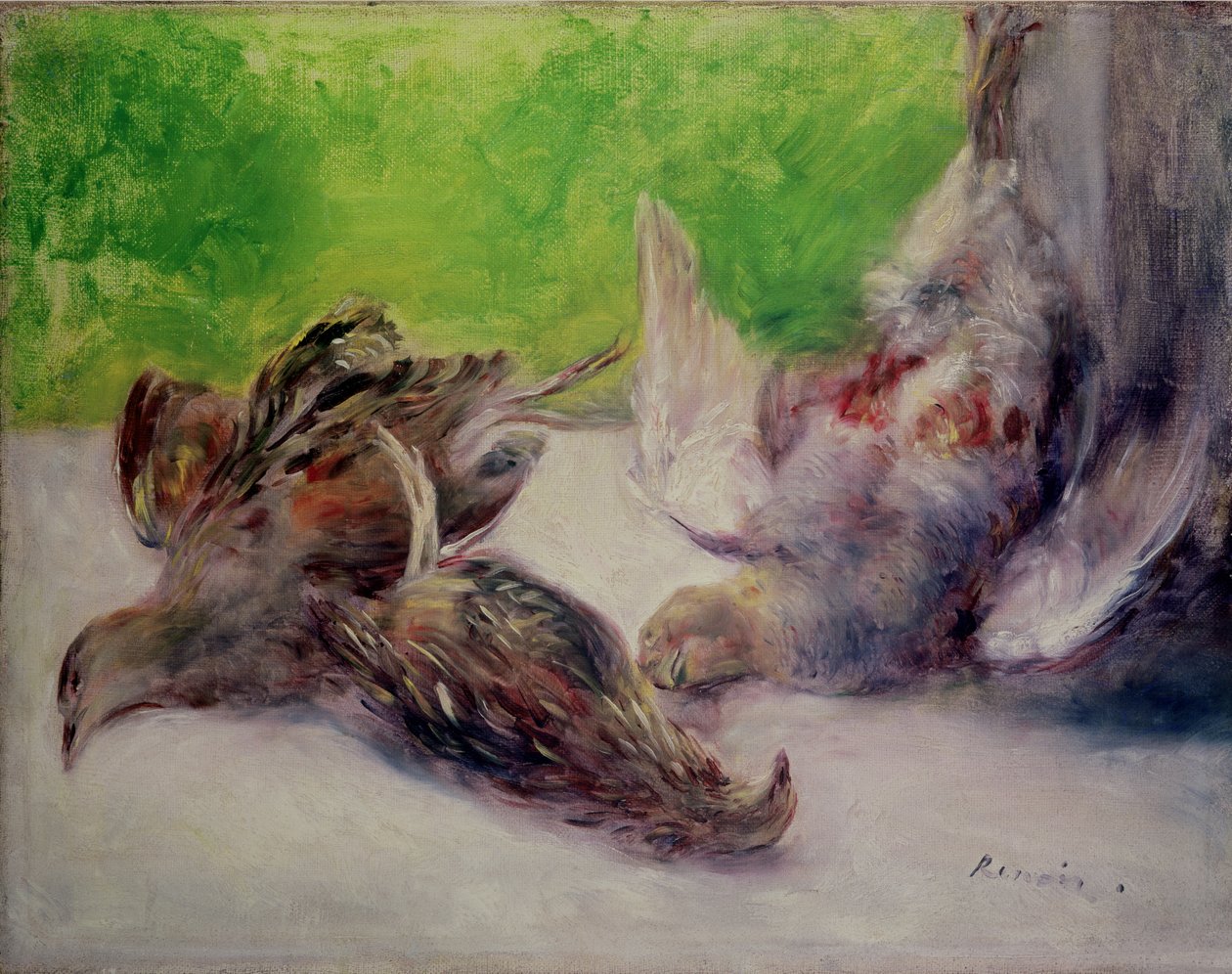 Stilleben med fasaner av Pierre Auguste Renoir