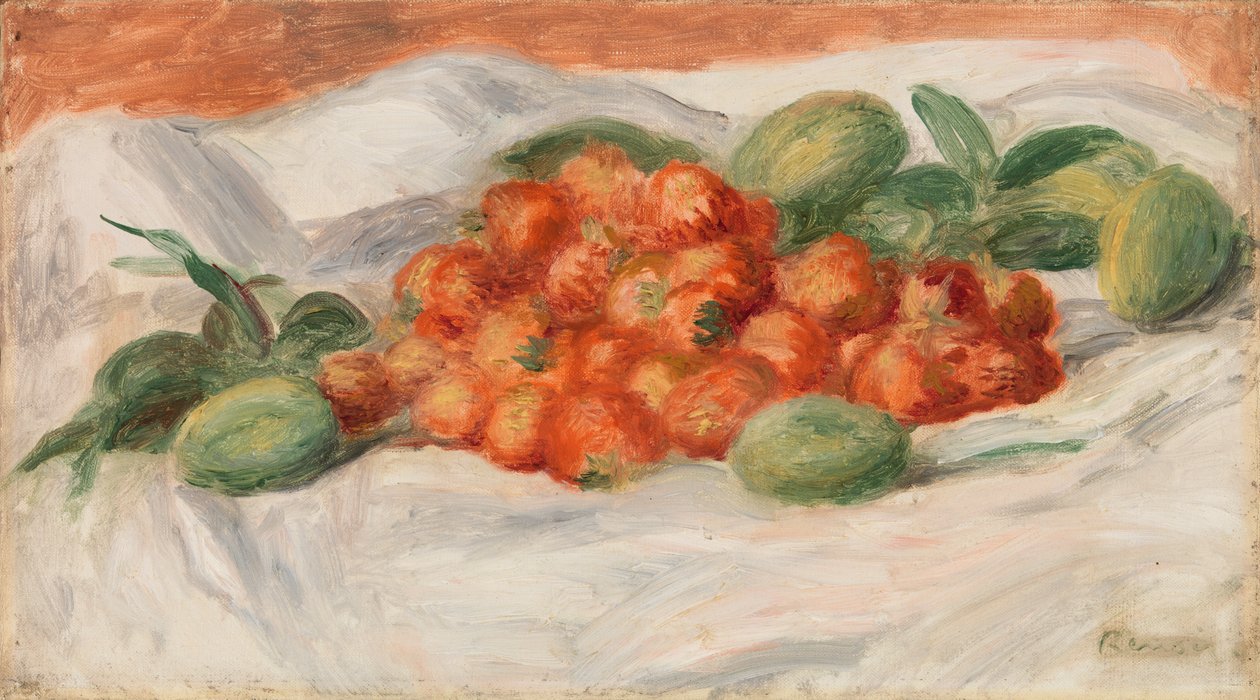 Jordbær og mandler av Pierre Auguste Renoir