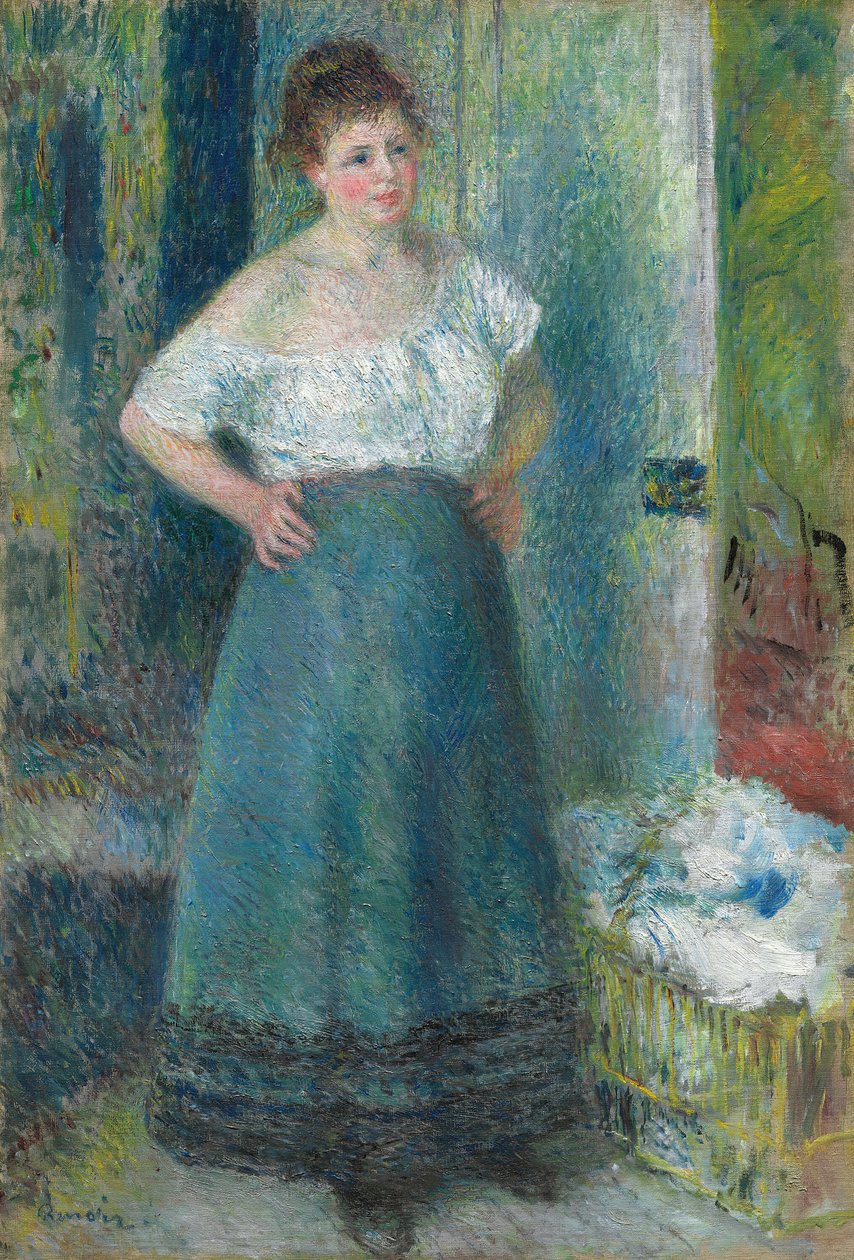 The Laundress, 187779. av Pierre Auguste Renoir