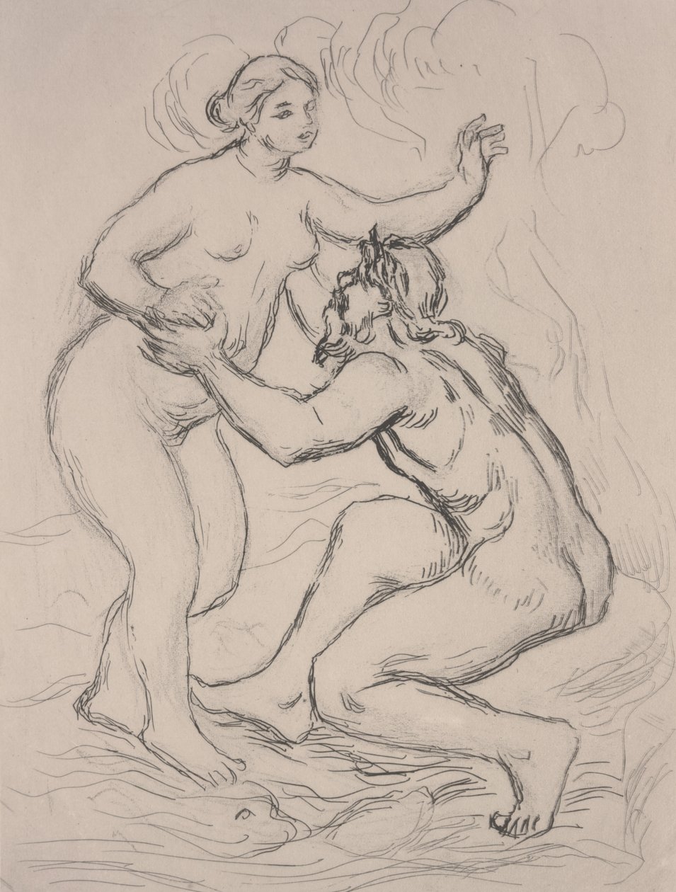 The River Scamander, ca. 1900 (etsing) av Pierre Auguste Renoir