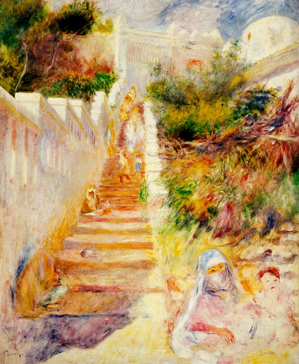 The Steps, Alger, ca. 1882 av Pierre Auguste Renoir