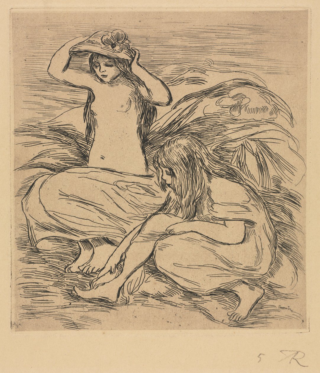 De to badende av Pierre Auguste Renoir