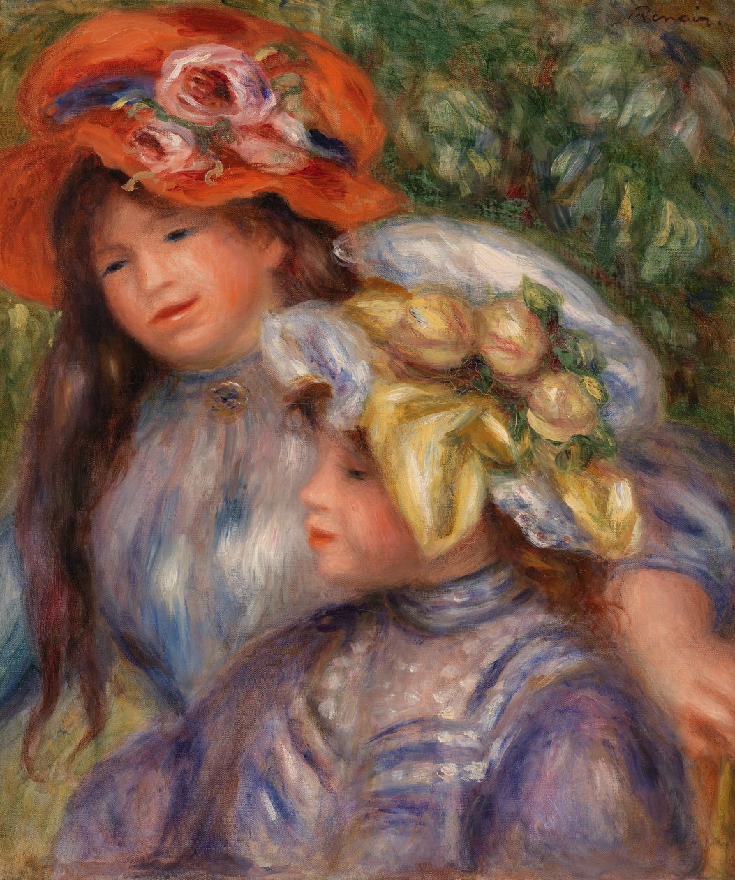 To jenter av Pierre Auguste Renoir