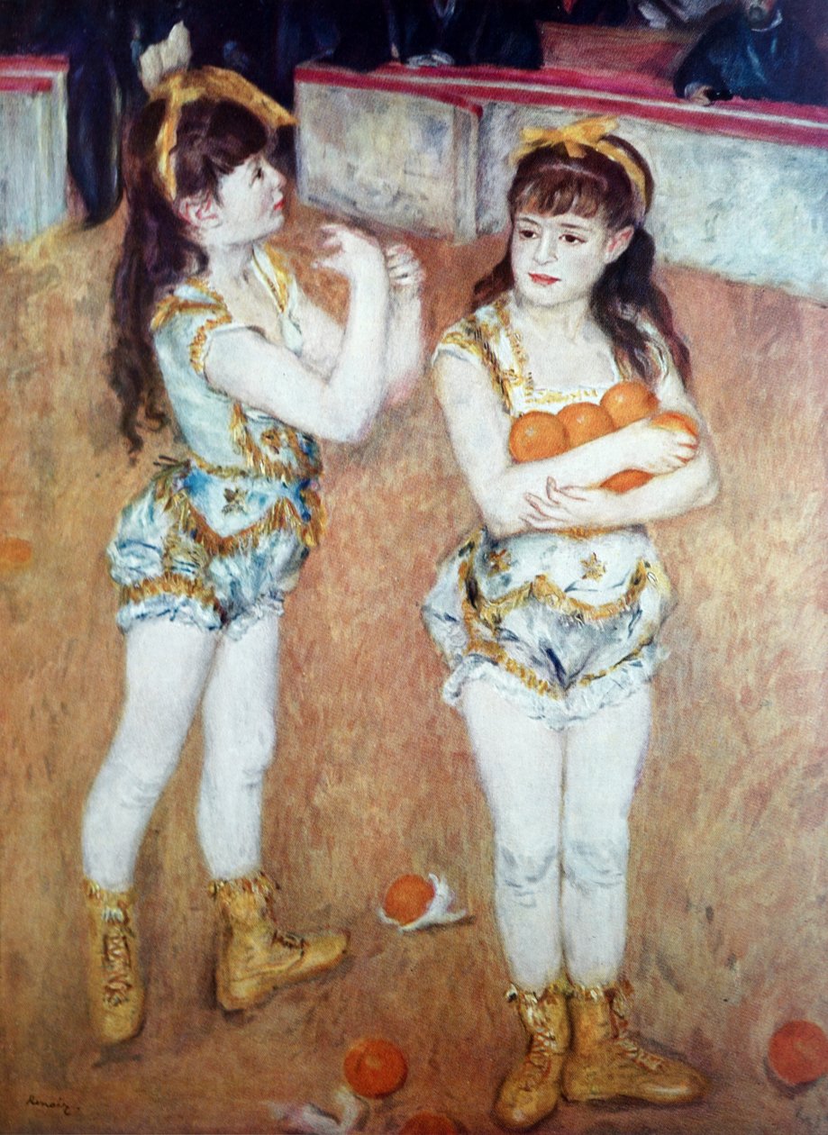 To små sirkusjenter av Pierre Auguste Renoir