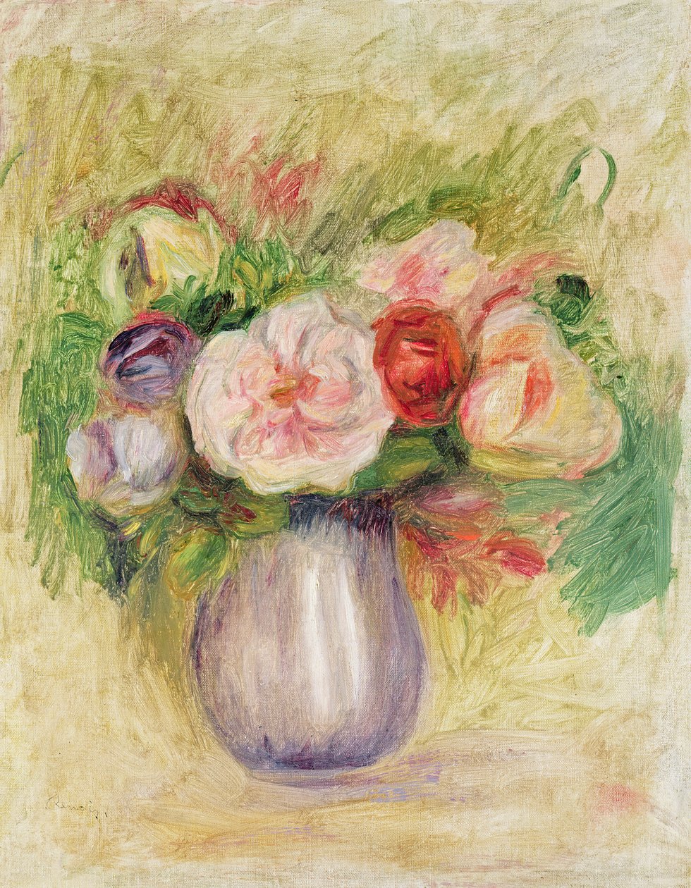 Vase med blomster av Pierre Auguste Renoir