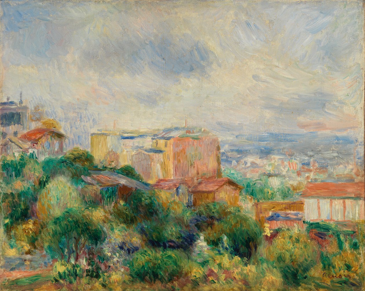 Utsikt fra Montmartre (Vue de Montmartre) av Pierre Auguste Renoir