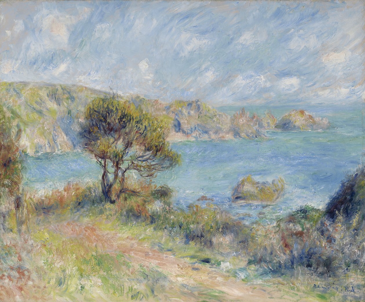 Utsikt på Guernsey, 1883 av Pierre Auguste Renoir