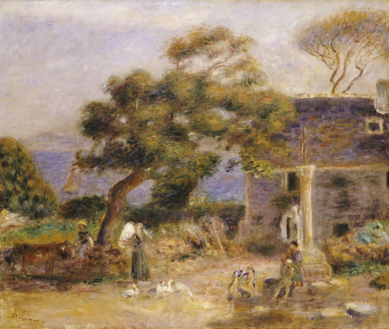 Utsikt over Treboul, ca. 1895 av Pierre Auguste Renoir